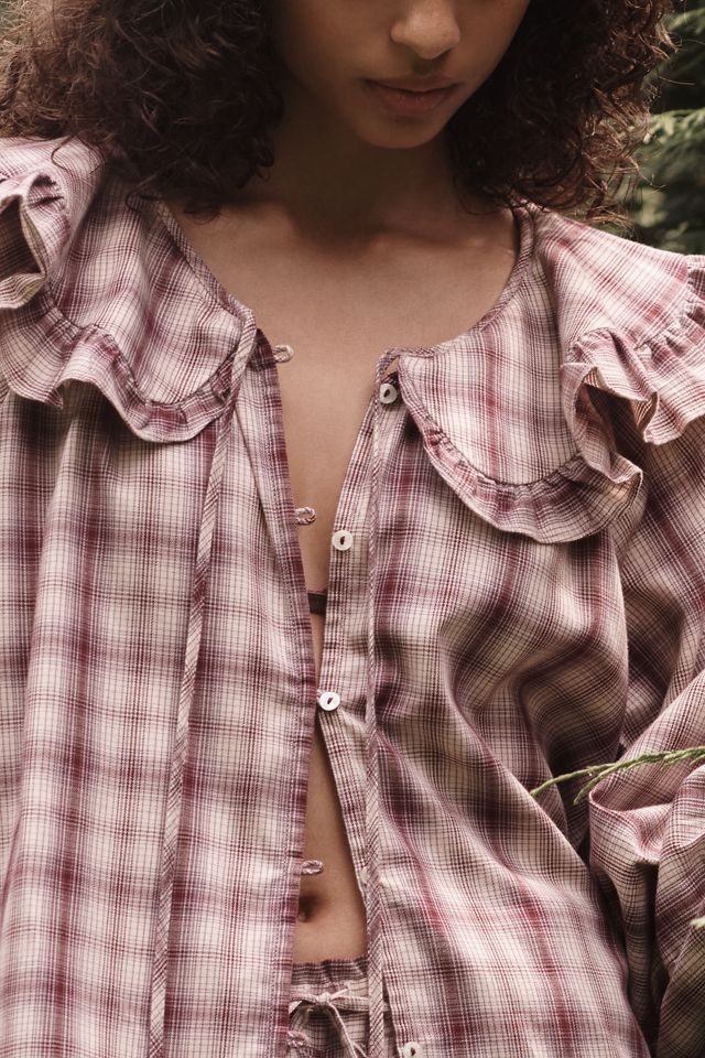 By Anthropologie Collared Pajama Blouse #2