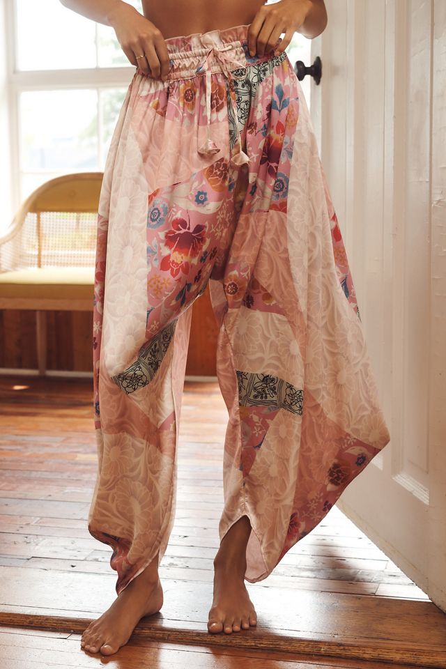 By Anthropologie Satin Harem Lounge Pants #1