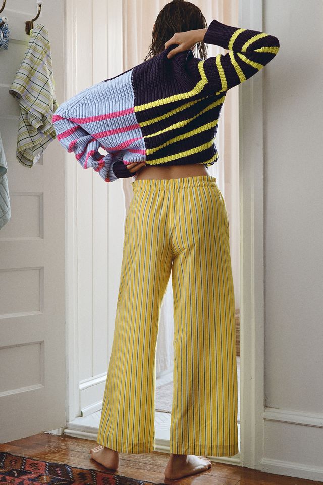 Pantaloni Pigiama in Cotone a Gamba Larga di Anthropologie #3