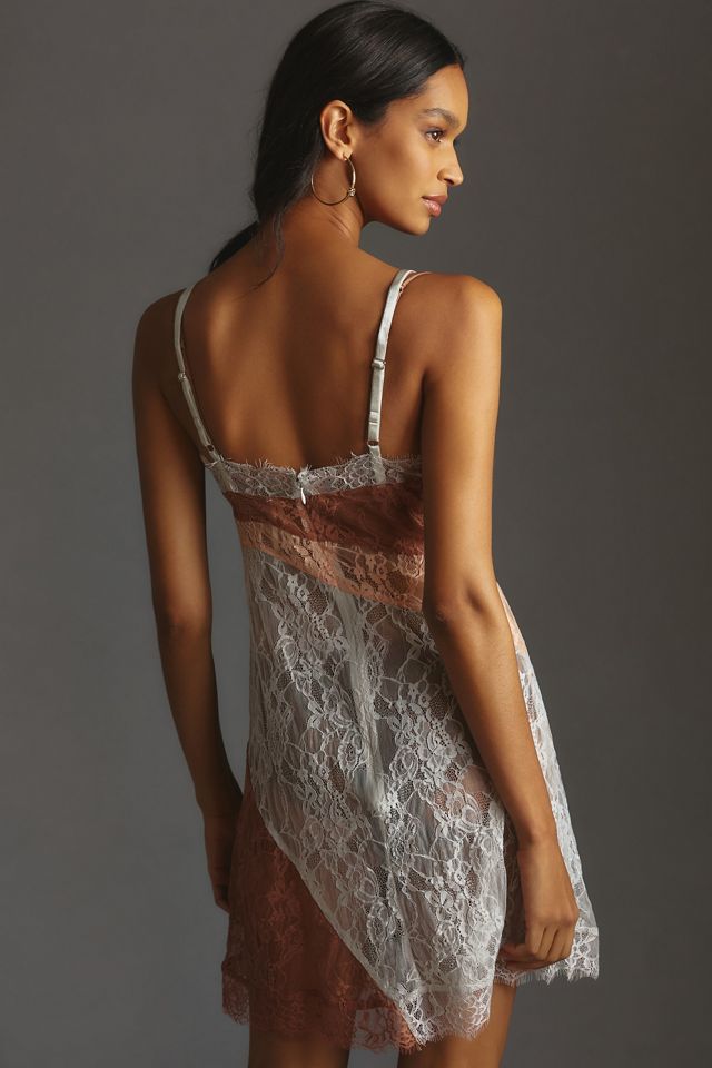 By Anthropologie Sleeveless Colorblock Lace Mini Dress #1