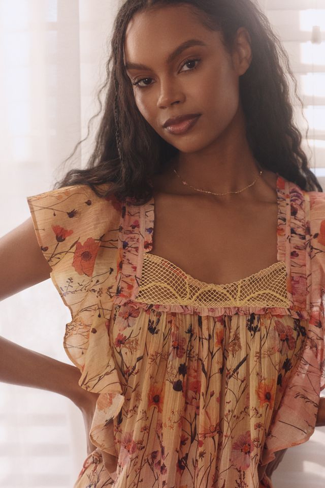 By Anthropologie Minikleid mit Flügelärmeln #2