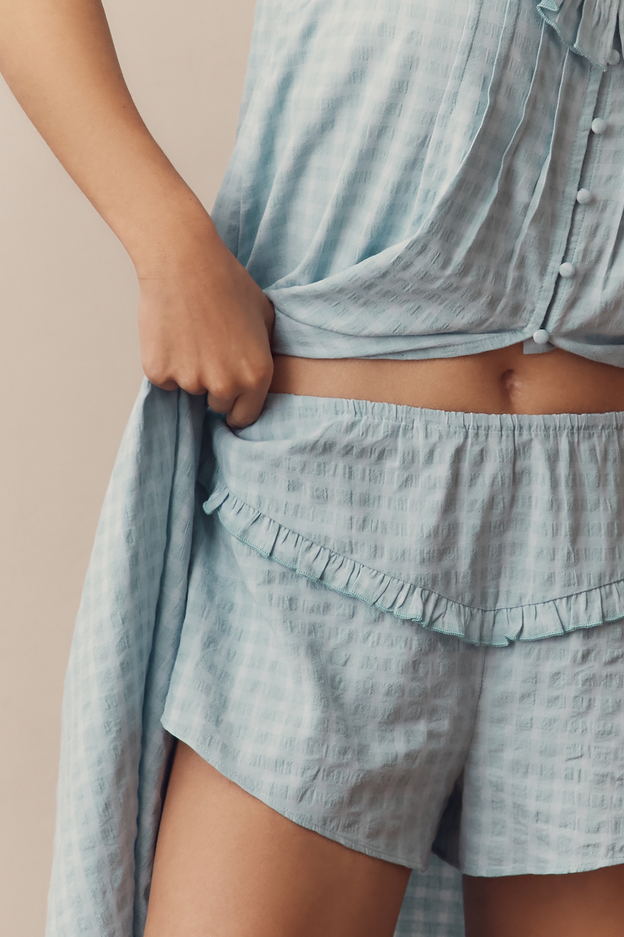 By Anthropologie Ruffle-Waist Shorts