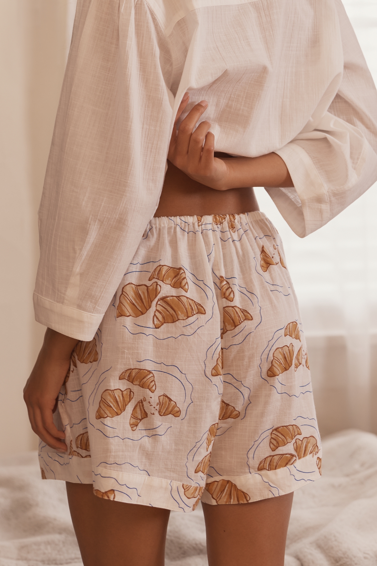 dduende studio x Anthropologie Café Pleated Boxer Shorts