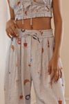 By Anthropologie Seersucker Wide-Leg Barrel Lounge Pants