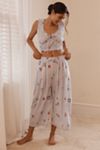 By Anthropologie Seersucker Wide-Leg Barrel Lounge Pants