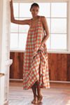 By Anthropologie Tie-Back Midi Apron Nap Dress