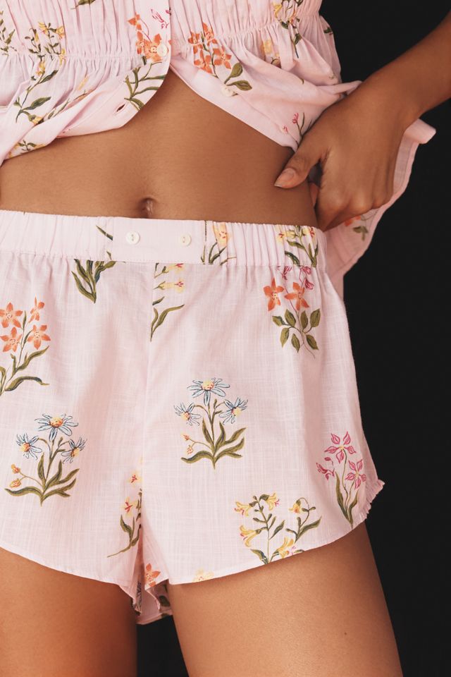 By Anthropologie Mini Floral Schlaf-Shorts #1