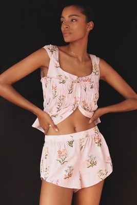 By Anthropologie Mini Floral Sleep Shorts