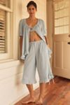 By Anthropologie Short-Sleeve Ruffled Pajama Top