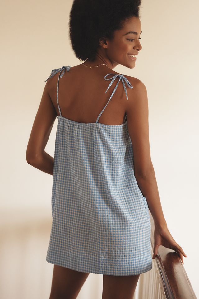By Anthropologie Gingham Mini Nap Dress