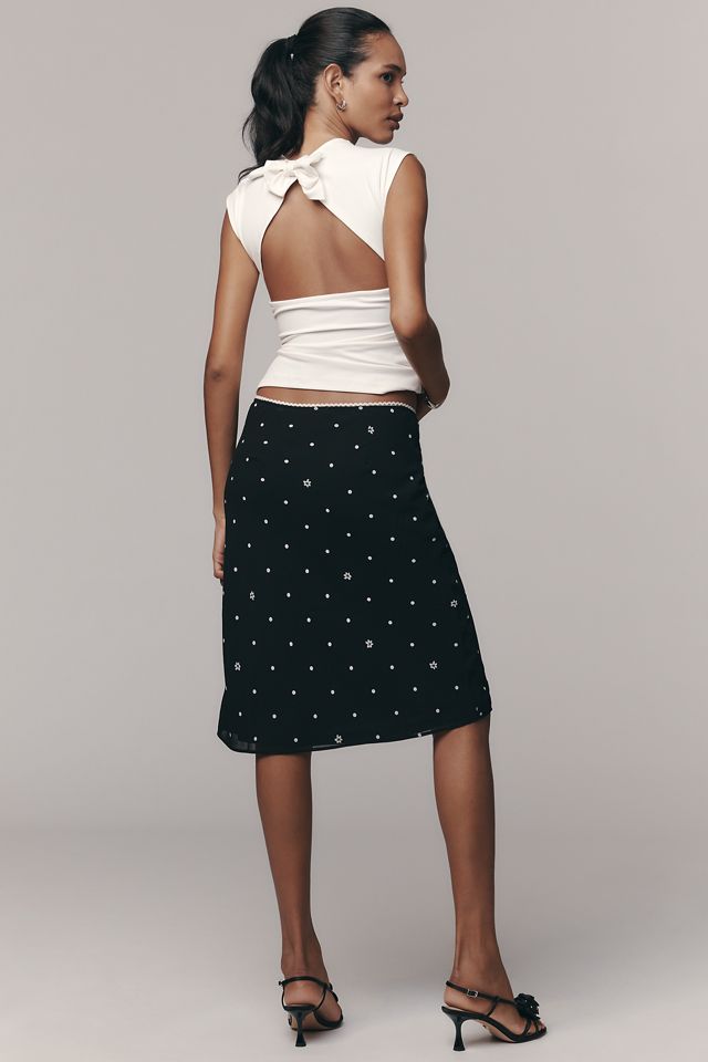 LyreBird Printed Midi Slip Skirt #3