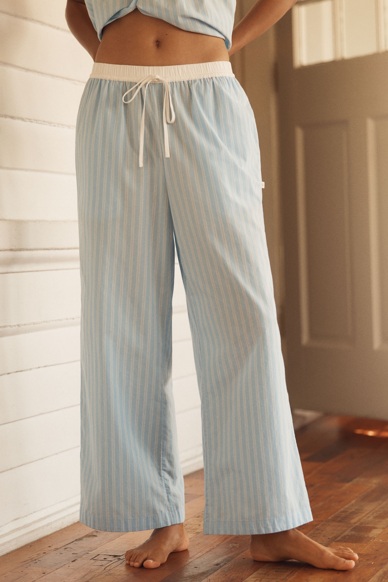 LyreBird Cotton Contrast Waistband Pajama Pants