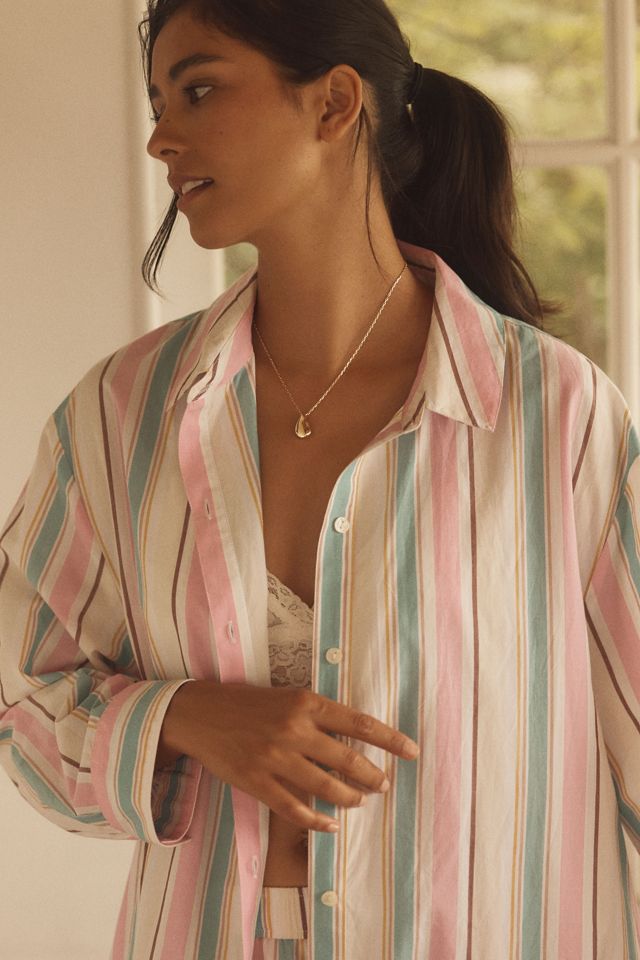 LyreBird Long-Sleeve Buttondown Tunic Top #2