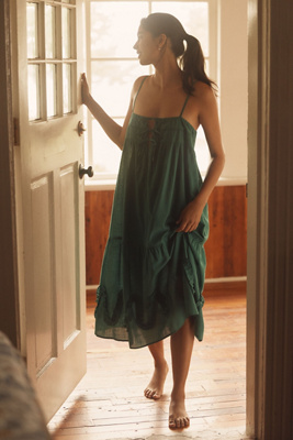 Lyrebird Nay Bellamy X  Midi Nap Dress In Green