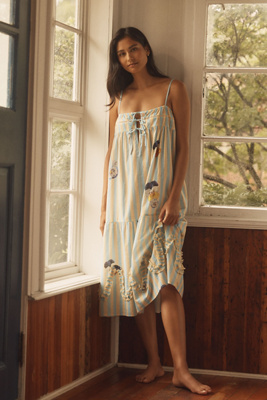 Lyrebird Midi Nap Dress In Neutral