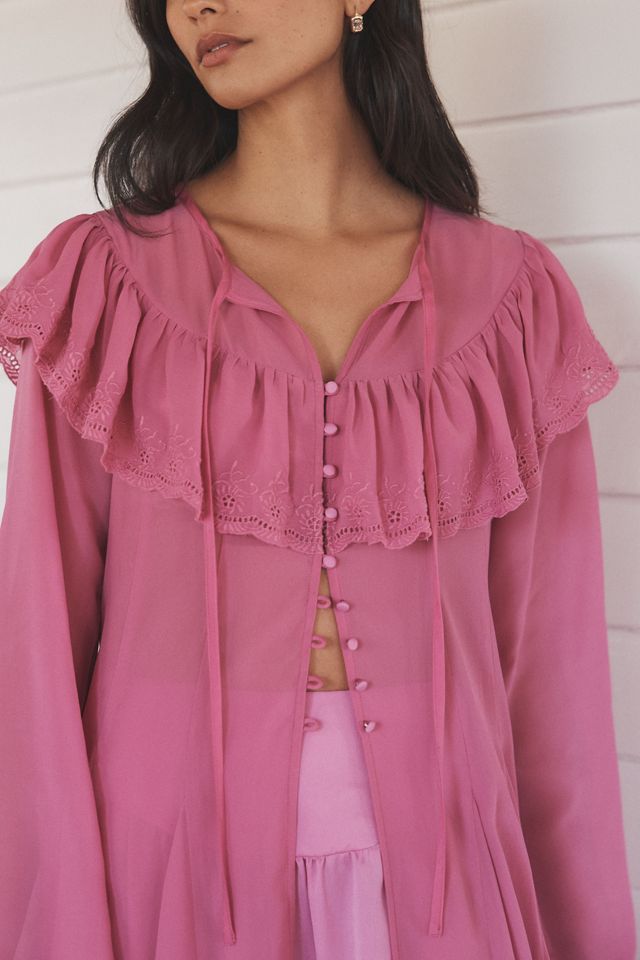 LyreBird Ruffle Chiffon Cape #2