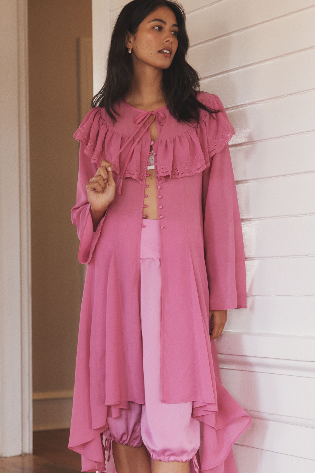 LyreBird Ruffle Chiffon Cape