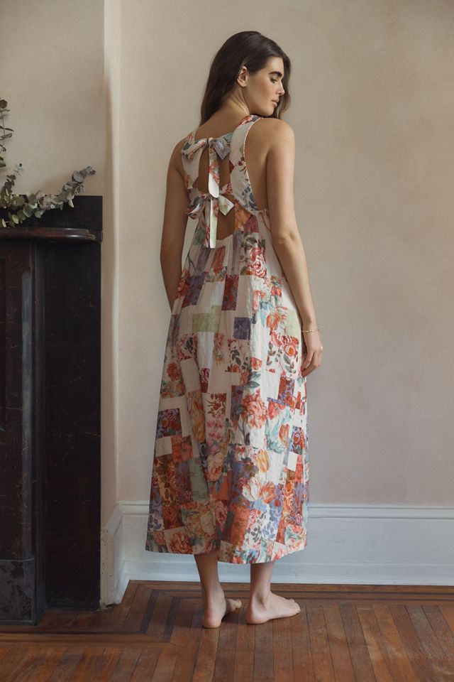 LyreBird Printed Tie-Back Midi Nap Dress #3