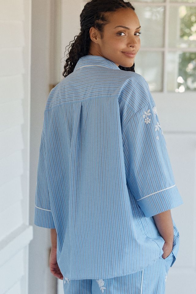 LyreBird 100% Cotton Embroidered Buttondown Top #7