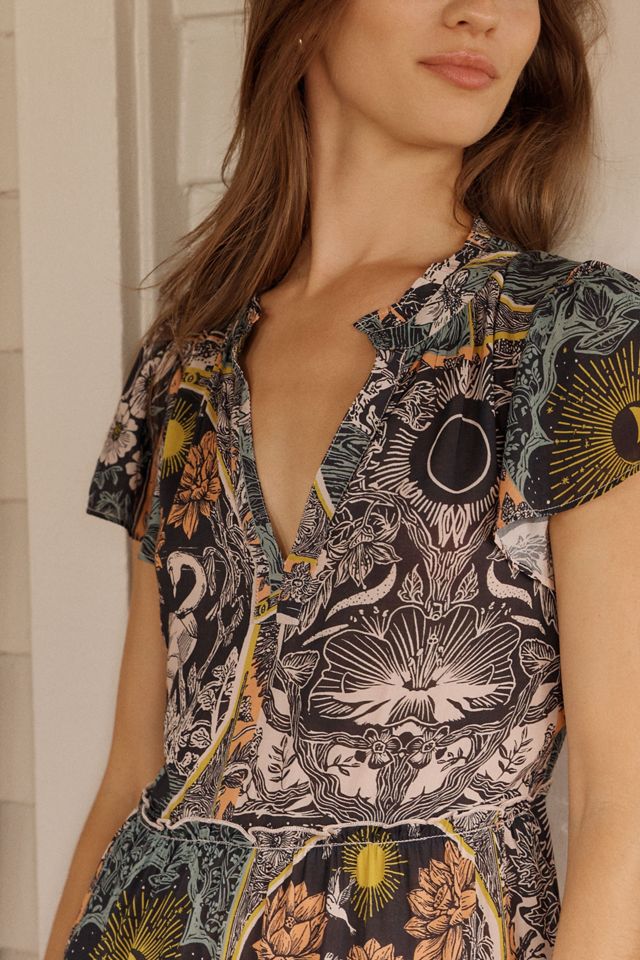 By Anthropologie Ruffle Sleeve Dress #1