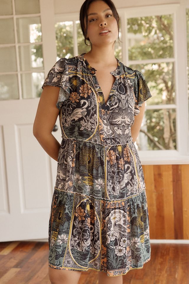 By Anthropologie Ruffle Sleeve Dress #3