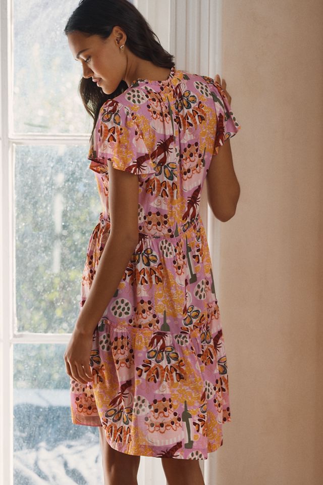 By Anthropologie Ruffle Sleeve Dress #1