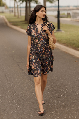 By Anthropologie Ruffle Sleeve Dress