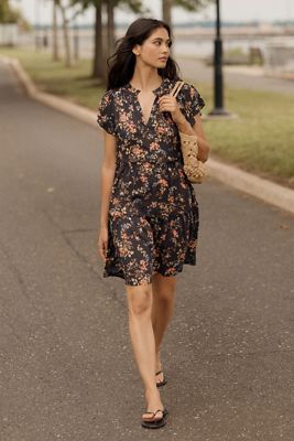 By Anthropologie Ruffle Sleeve Dress