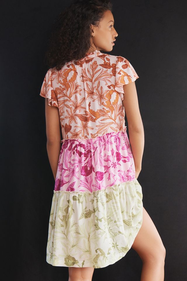 Alejandra Peñaloza Flutter-Sleeve Printed Pajama Dress #2