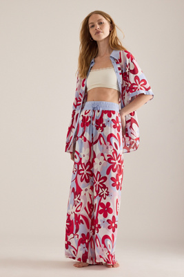 It's 9pm Antibes Floral Shirt & Wide-Leg Trousers Set