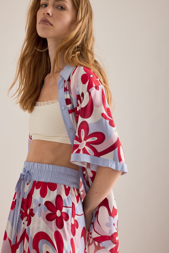 It's 9pm Antibes Floral Shirt & Wide-Leg Trousers Set #2