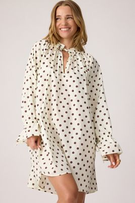 It's 9pm Mini-robe Margot en coton à pois