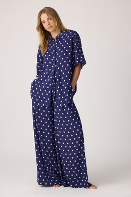 It's 9pm Set Camicia a Pois Antibes e Pantaloni a Gamba Larga