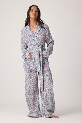 It's 9pm Rizzo Bespa Cream Suit Long Pyjama Set