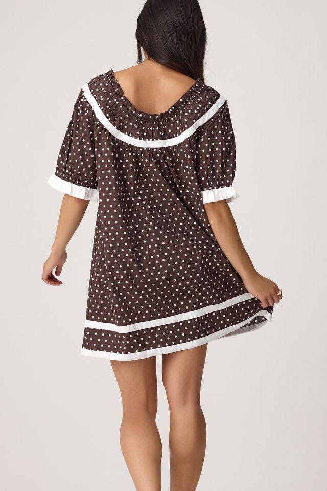 It's 9pm Mini Abito Babydoll Paloma a Pois #2