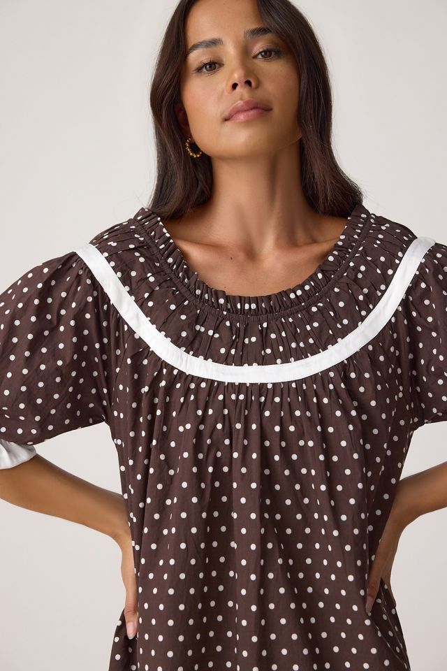 It's 9pm Mini Abito Babydoll Paloma a Pois #3
