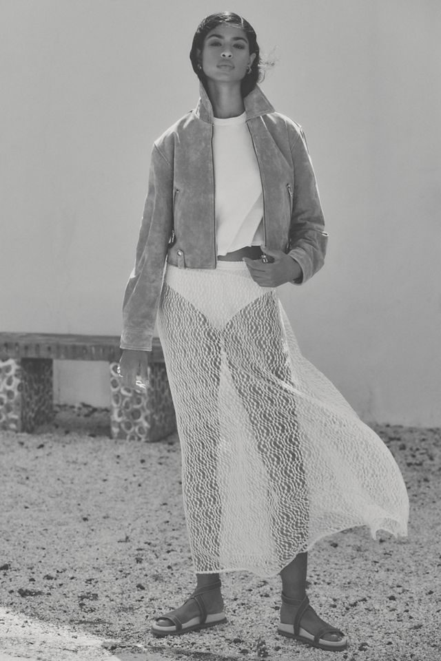 By Anthropologie Lace Maxi Slip Skirt #5
