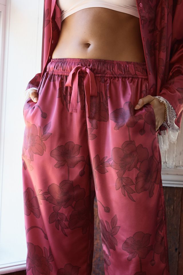 Rachel Parcell Long-Sleeve Satin Pajama Set #3