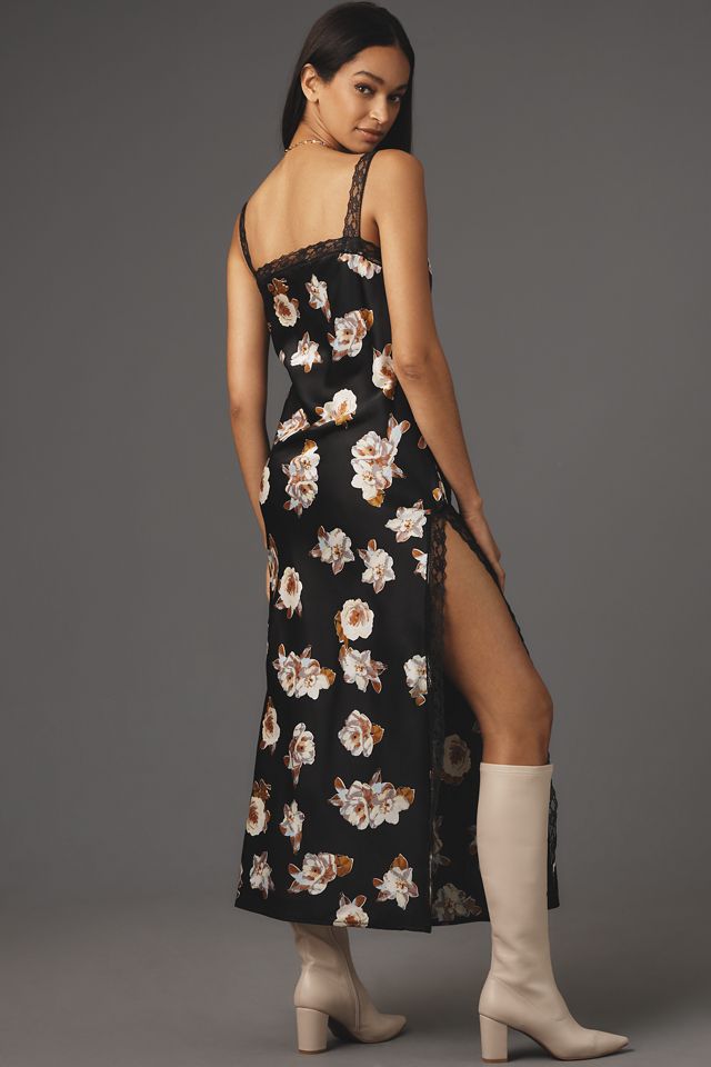 By Anthropologie Lace-Trimmed Reversible Slip Dress #1