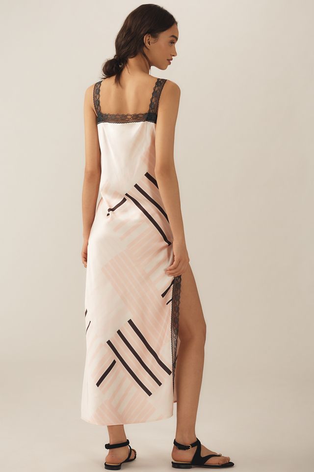 By Anthropologie Lace-Trimmed Reversible Slip Dress #1