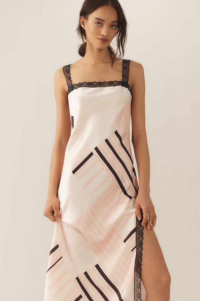By Anthropologie Lace-Trimmed Reversible Slip Dress #2