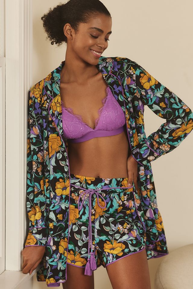 Alexandra Farmer Long-Sleeve Pajama Shorts Set | Anthropologie