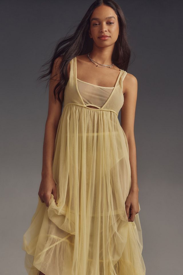 By Anthropologie Sleeveless Bubble Midi Dress #1