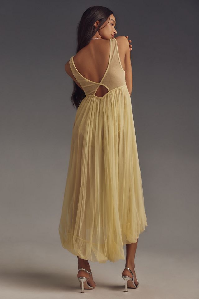 By Anthropologie Sleeveless Bubble Midi Dress #2