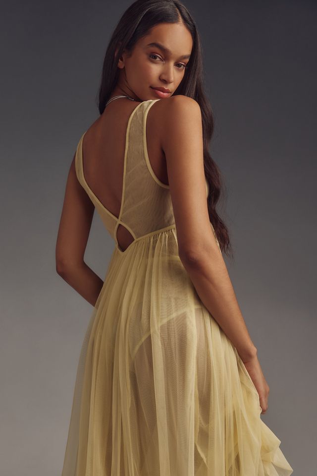 By Anthropologie Sleeveless Bubble Midi Dress #3