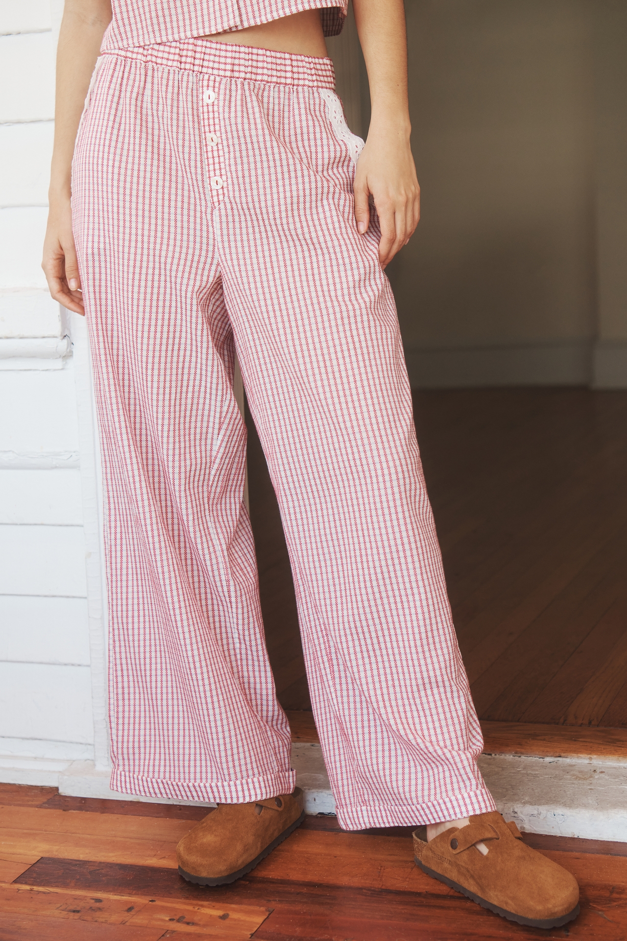 By Anthropologie Gingham Pajama Pants