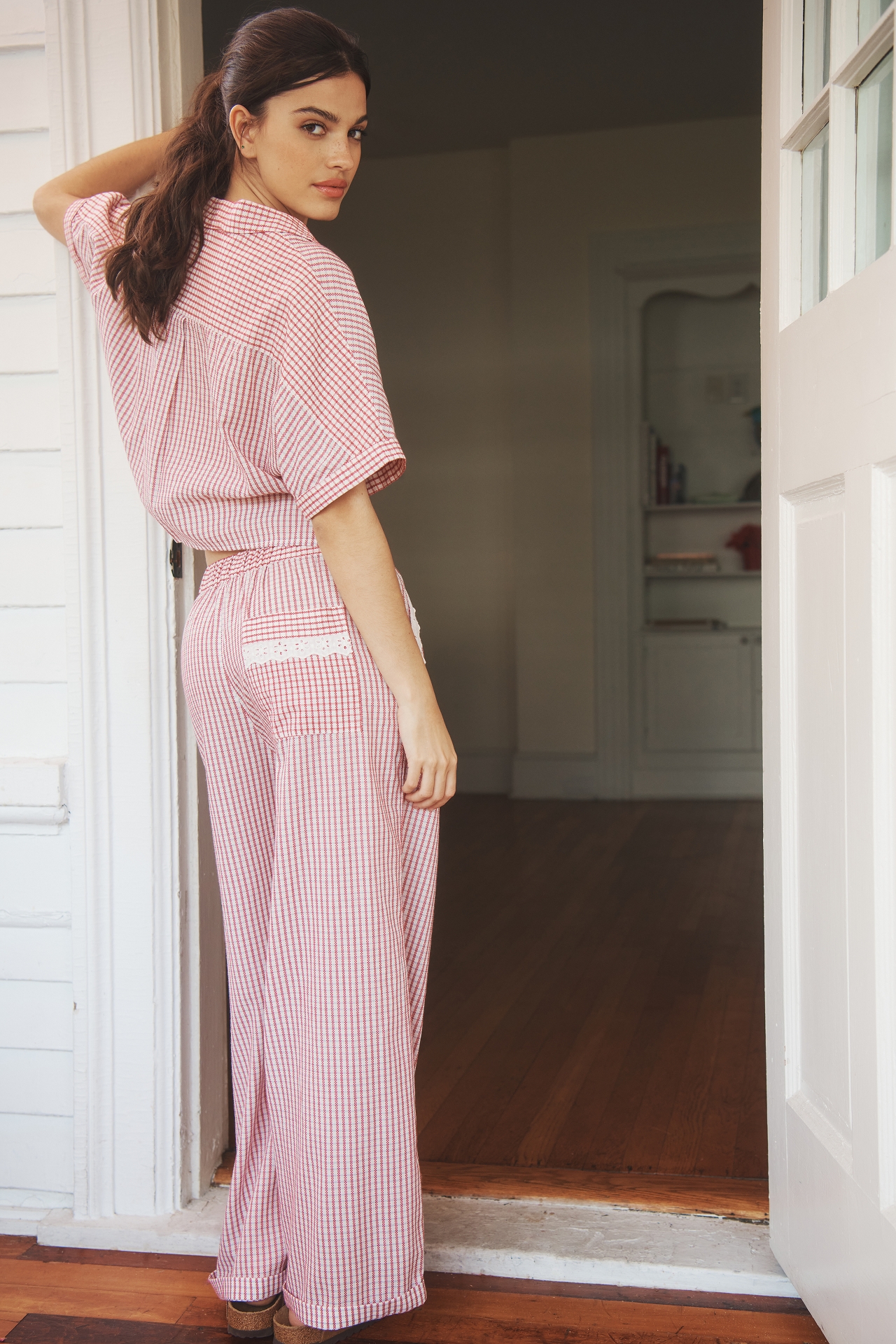 By Anthropologie Gingham Pajama Pants