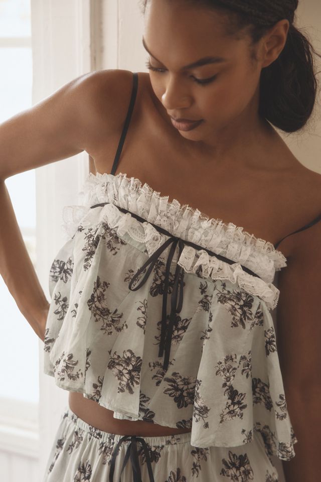 By Anthropologie Lace Swing Pajama Top #1