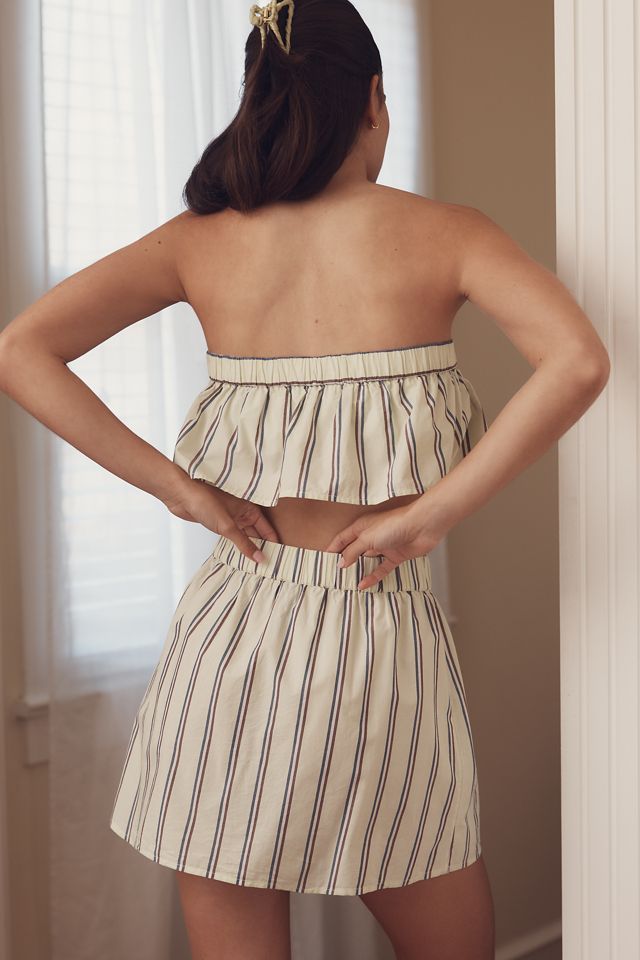 By Anthropologie Stripe Mix Boxer Skirt #1