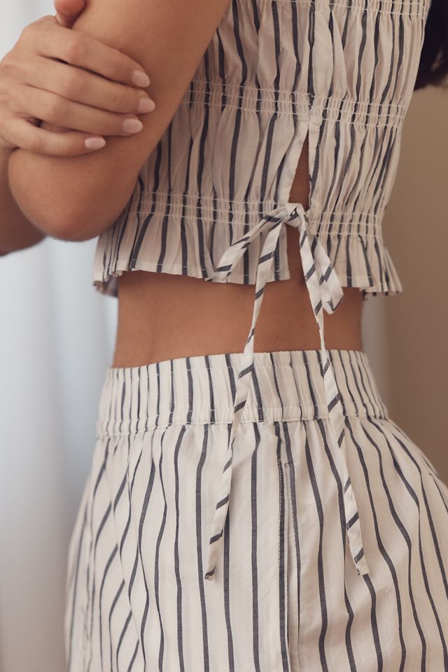 By Anthropologie Ruched Tie Crop Top #2